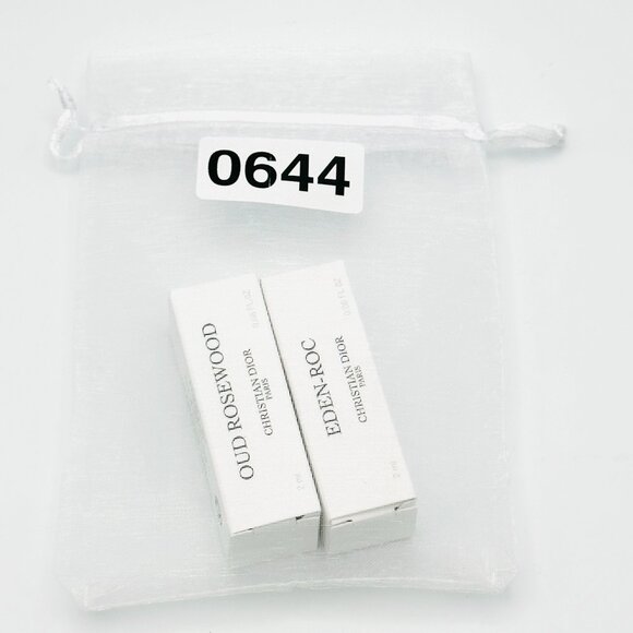 0644 DIOR OUD ROSEWOOD AND EDEN-ROC FRAGRANCE DELUXE SAMPLE SIZE - Picture 1 of 4